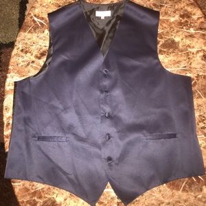 Dark blue men’s tuxedo vest